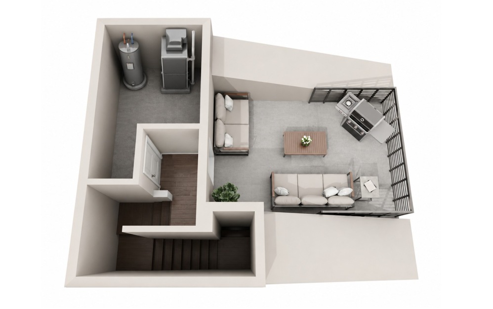 Brooks I - 4 bedroom floorplan layout with 3.5 bathrooms and 1952 square feet (Floor 4)